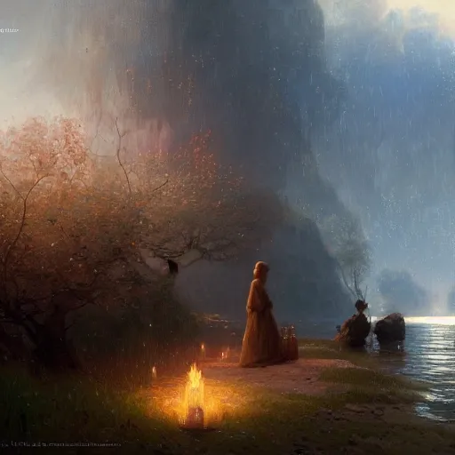 Image similar to infinite dreams, [ landscape ]!!!!! digital art, illustrated by greg rutkowski, gaston bussiere, anna ancher, and charles angrand, trending on cgsociety, 4 k quality, wallpaper, concept art