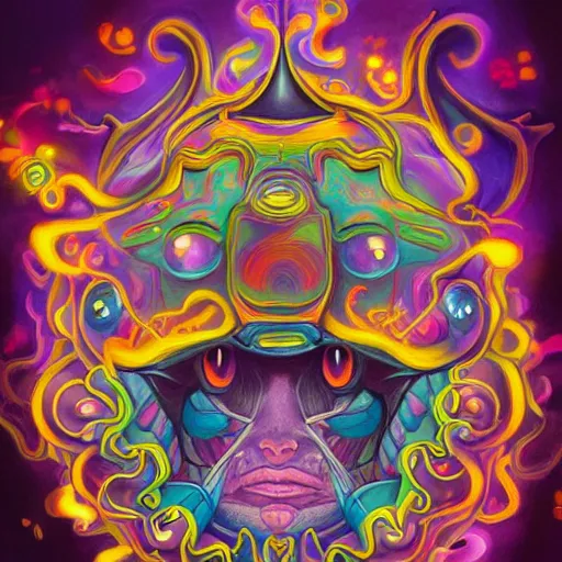 Image similar to An extremely psychedelic portrait of Pokemon, surreal, LSD, face, detailed, intricate, elegant, lithe, highly detailed, digital painting, artstation, concept art, smooth, sharp focus, illustration