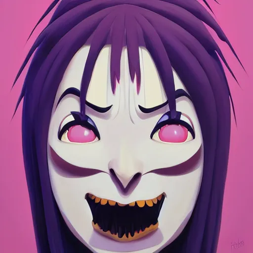 Image similar to face icon stylized minimalist beetlejuice, loftis, cory behance hd by jesper ejsing, by rhads, makoto shinkai and lois van baarle, ilya kuvshinov, rossdraws global illumination