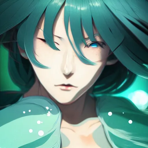 Image similar to tatsumaki aqua wearing a jacket, trending on pixiv, light and shadow effects, intricate, highly detailed, digital painting, art station, concept art, smooth, sharp focus, illustration, advanced digital anime art, atmospheric lighting, detailed face, by wlop ilya kuvshinov krenz cushart