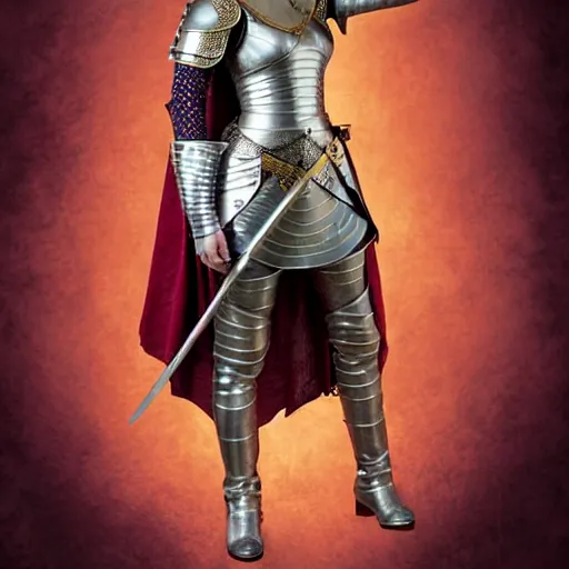 full body portrait of a female knight, young kat | Stable Diffusion ...