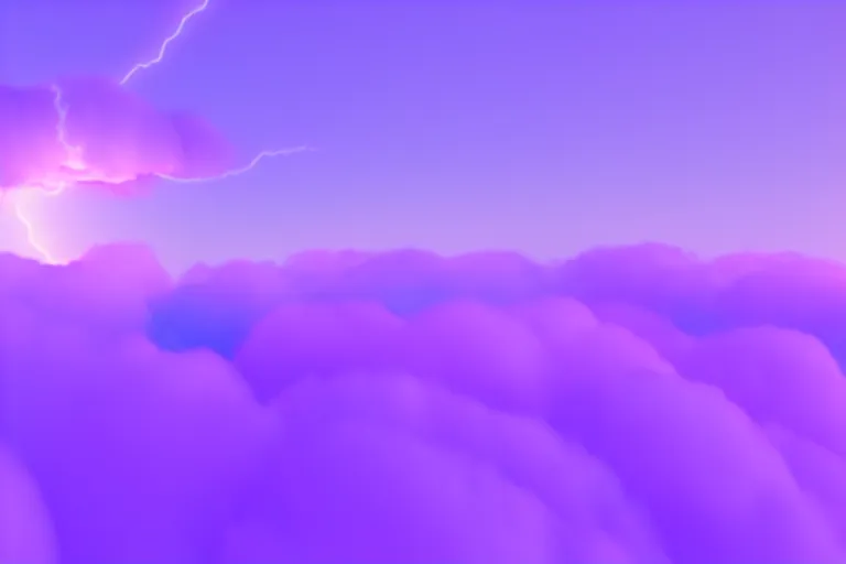 Prompt: huge purple diamond hovering in lavender clouds, turquoise horizon, smooth gradients, octane render, 8 k, volumetric lightning