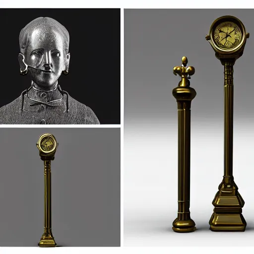 Prompt: victorian scientific instrument for measuring the aesthetic quality of a statue. artstation, trending on artstation, 3 d render, detailed, hyperrealistic