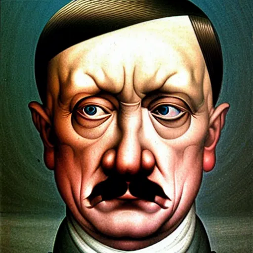 Image similar to 2 0 7 0 adolf hitler portrait : : photorealistic detailed intricate face details ultradetailed ultra - realistic by hieronymus bosch and james jean