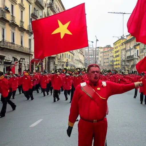 Image similar to communist parade in Genova