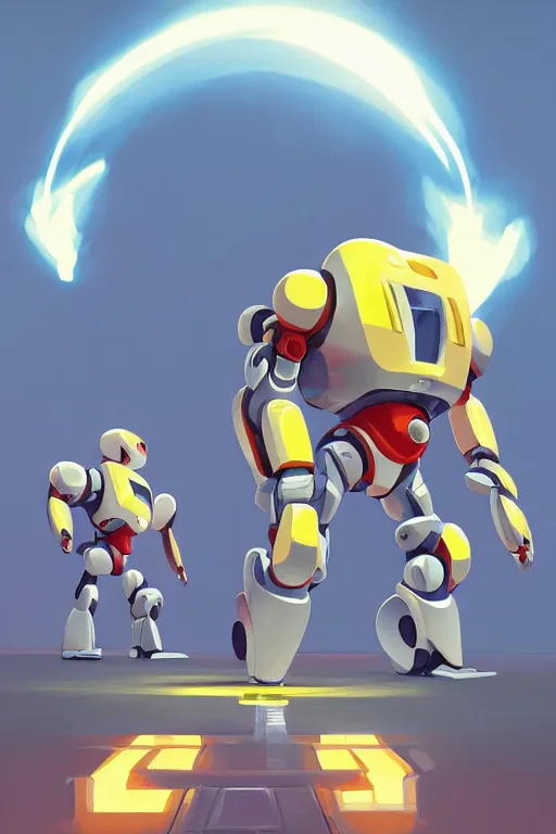 Image similar to metabots medabots medarotto medarot robot minimalist comics, behance hd by jesper ejsing, by rhads, makoto shinkai and lois van baarle, ilya kuvshinov, rossdraws global illumination ray tracing hdr radiating a glowing aura