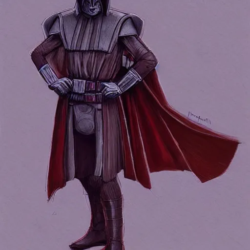 Image similar to concept art of a new Star Wars sith Lord