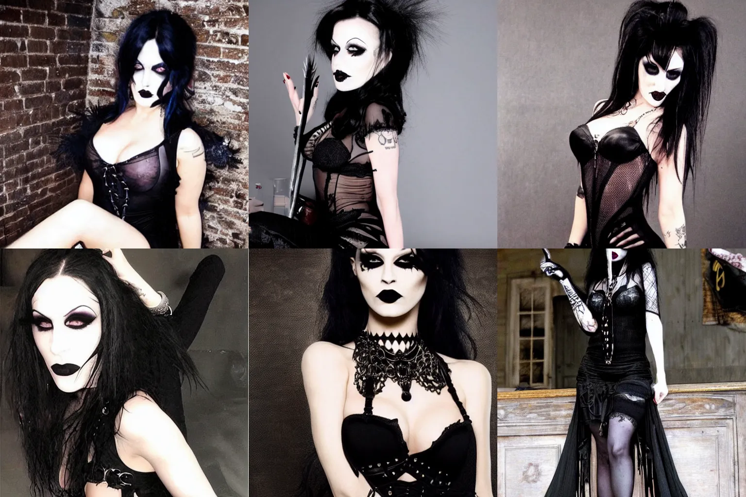 Prompt: The hottest goth woman to ever exist