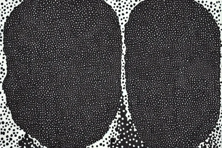 Image similar to face made out of planet, faceless people dark, dots, drip, stipple, pointillism, technical, abstract, minimal, style of francis bacon, asymmetry, pulled apart, cloak, hooded figure, made of dots, abstract, balaclava