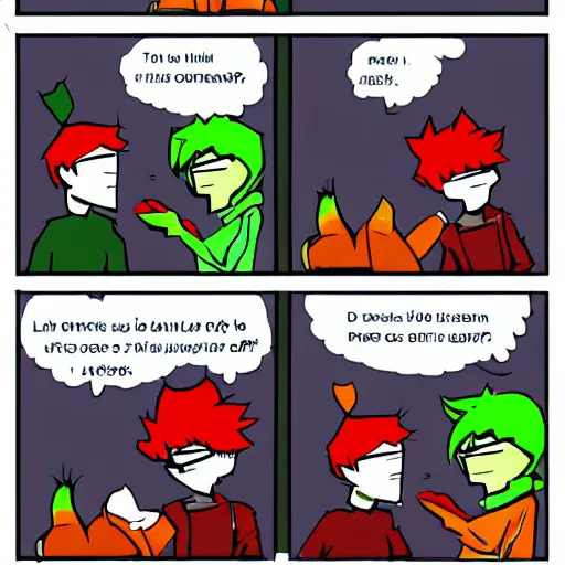 Prompt: a never before seen panel of the webcomic homestuck