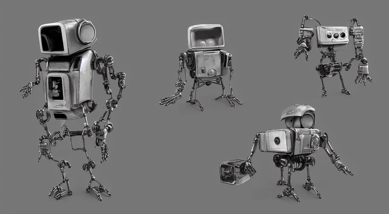 Image similar to mini flying detective robot in 1 9 8 0 s retro - futuristic style with no legs and no arms / realistic render, unreal engine