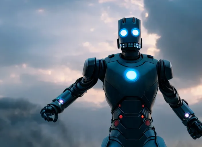 Image similar to film still of bender in the new avengers movie, 4 k