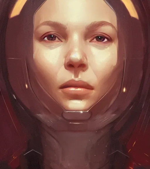 Prompt: portrait of a madeleine mantock 🍑 from the tomorrow people by greg rutkowski, she is about 3 0 years old, slavic, pretty, blond hair with two strans around her face, she is wearing a futuristic space gear, highly detailed portrait, digital painting, artstation, concept art, smooth, sharp foccus ilustration, artstation hq.