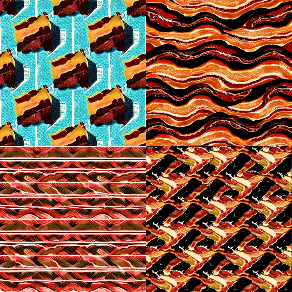 Prompt: bacon weave texture