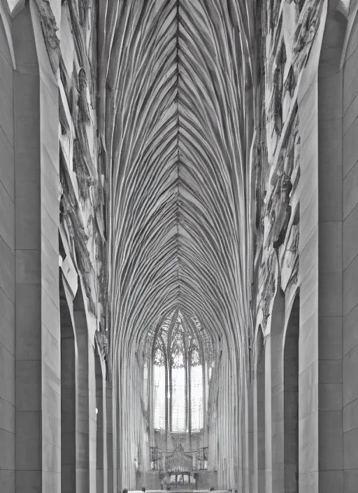 Prompt: white marble interior photograph, carved cathedral, brutalist, shiny, angular, expansive, by louis kahn and moshe safdie