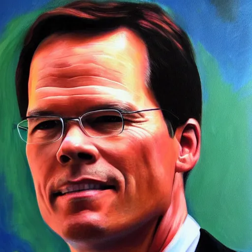 Image similar to painting portrait of mark rutte high detail, high resolution