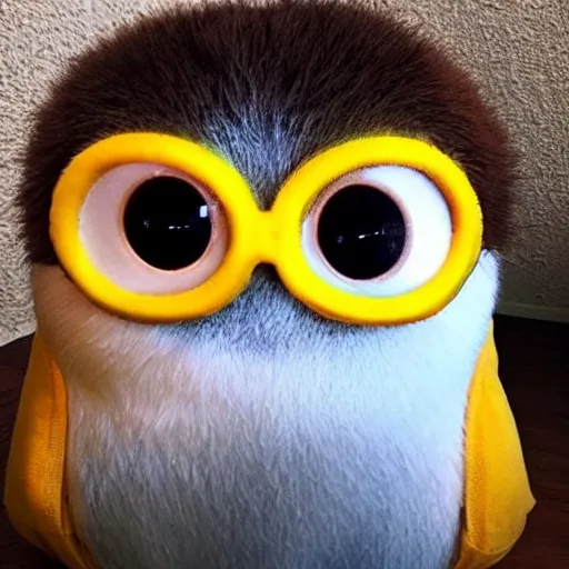 Prompt: photo of a porg minion
