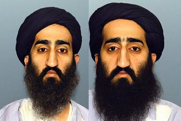 Image similar to mugshot of osama bin laden