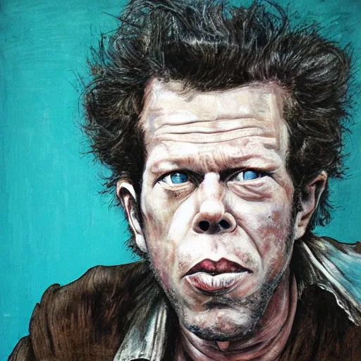 Prompt: tom waits, by Stephen Bliss