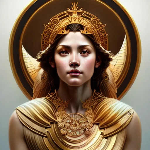 Prompt: ultra realistic illustration, a statue of a glorious goddess athena, intricate, elegant, highly detailed, digital painting, artstation, concept art, smooth, sharp focus, illustration, art by artgerm and greg rutkowski and alphonse mucha