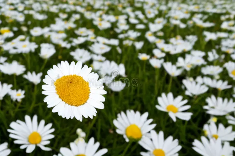 Image similar to spoon all by itself in the middle of a large field of daisies, sunny day, stock photography, 4k photorealistic,