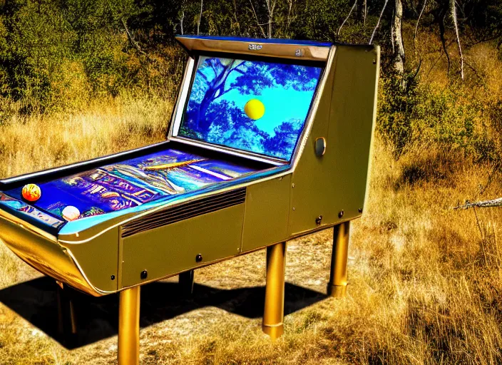 Image similar to nature photography of a wild pinball in it's natural habitat, national geography, award winning photo, realistic photo, 4 k, 8 k