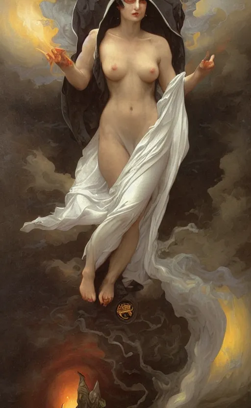 Prompt: storm ghost wizard, bouguereau, mohrbacher