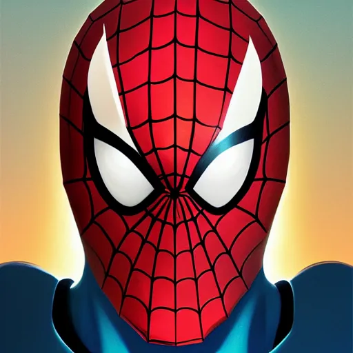 Image similar to face icon stylized minimalist spiderman, loftis, cory behance hd by jesper ejsing, by rhads, makoto shinkai and lois van baarle, ilya kuvshinov, rossdraws global illumination
