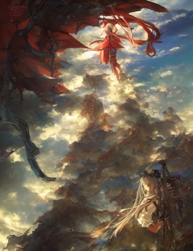 Image similar to anime scenery, wide angle, anime in fantasy style, trending artwork, painted in anime painter studio, by anato finstark, tony sart, marc simonetti and an anime artist, collaboration