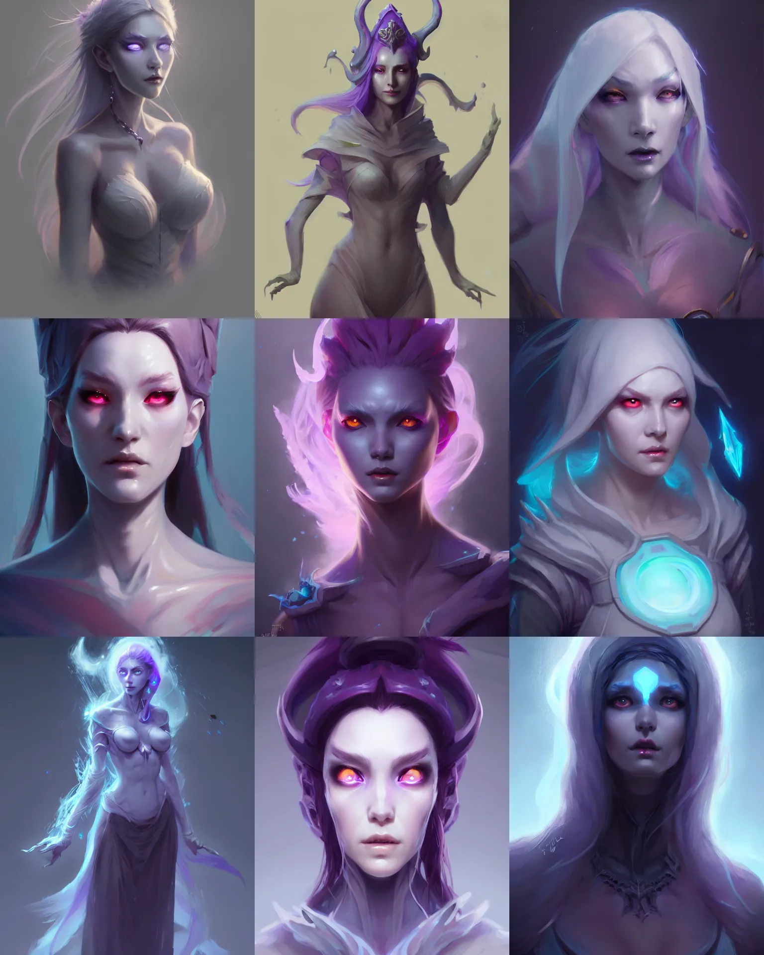 Prompt: character concept art of a ghostly female voidlord | | distinct - fine, key visual, realistic shaded perfect face, fine details by stanley artgerm lau, wlop, rossdraws, james jean, andrei riabovitchev, marc simonetti, sakimichan, and jakub rebelka, trending on artstation