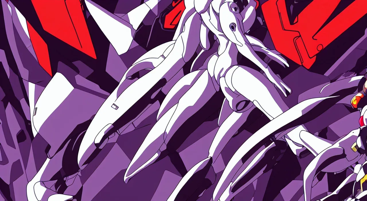 Image similar to eva that looks like tesla model 3, evangelion anime, full hd, hd anime, hd anime wallaper