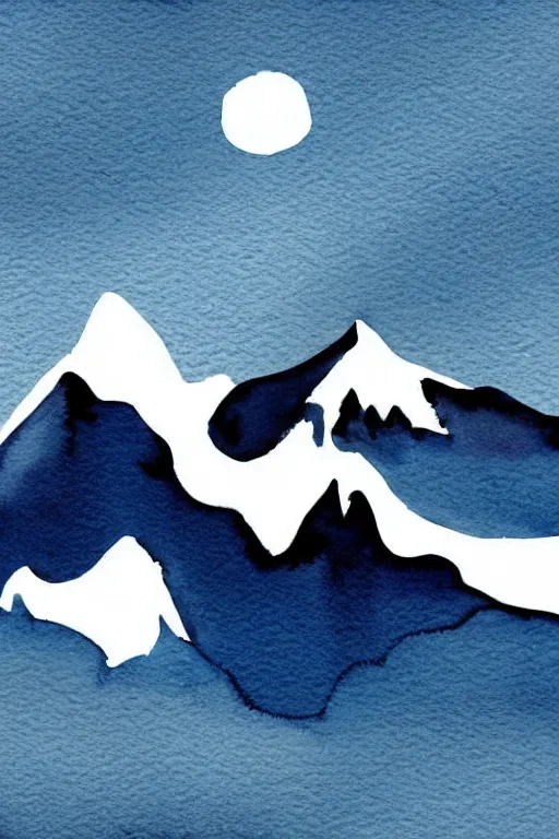 Prompt: minimalist watercolor art of swiss alps, illustration, vector art