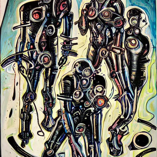 Image similar to cyborgs by pollock