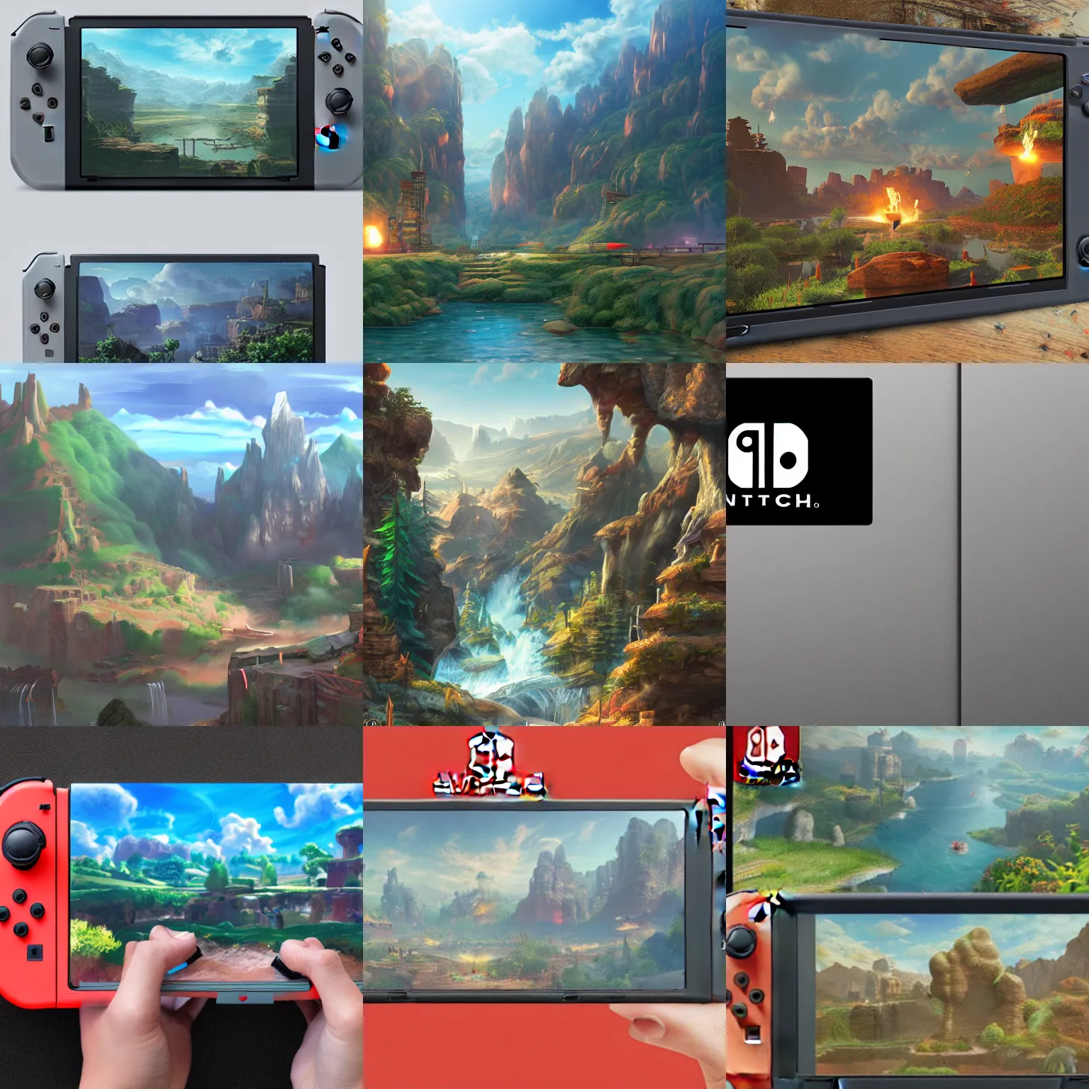 Prompt: nintendo switch matte painting, trending on artstation