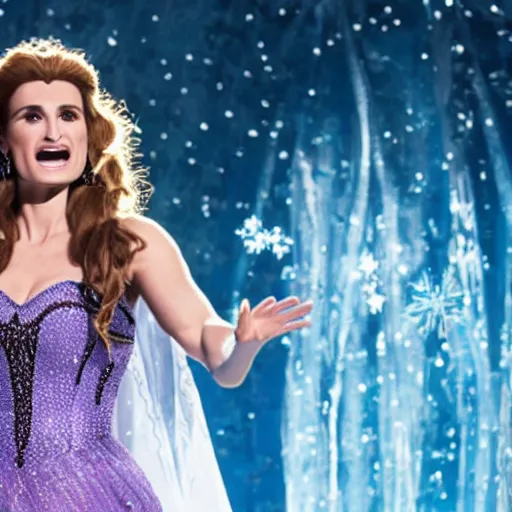 Image similar to A still of Idina Menzel as Elsa