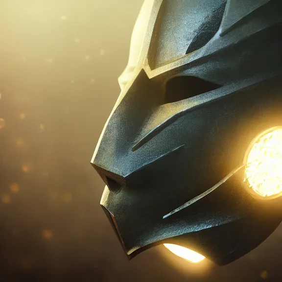 Image similar to fantasy mask, splash art, movie still, cinematic lighting, dramatic, octane render, long lens, shallow depth of field, bokeh, anamorphic lens flare, 8k, hyper detailed, 35mm film grain