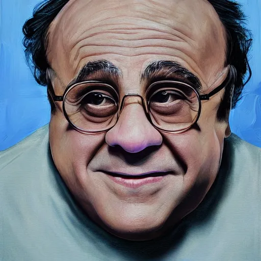 Image similar to Danny Devito painting by James Jean