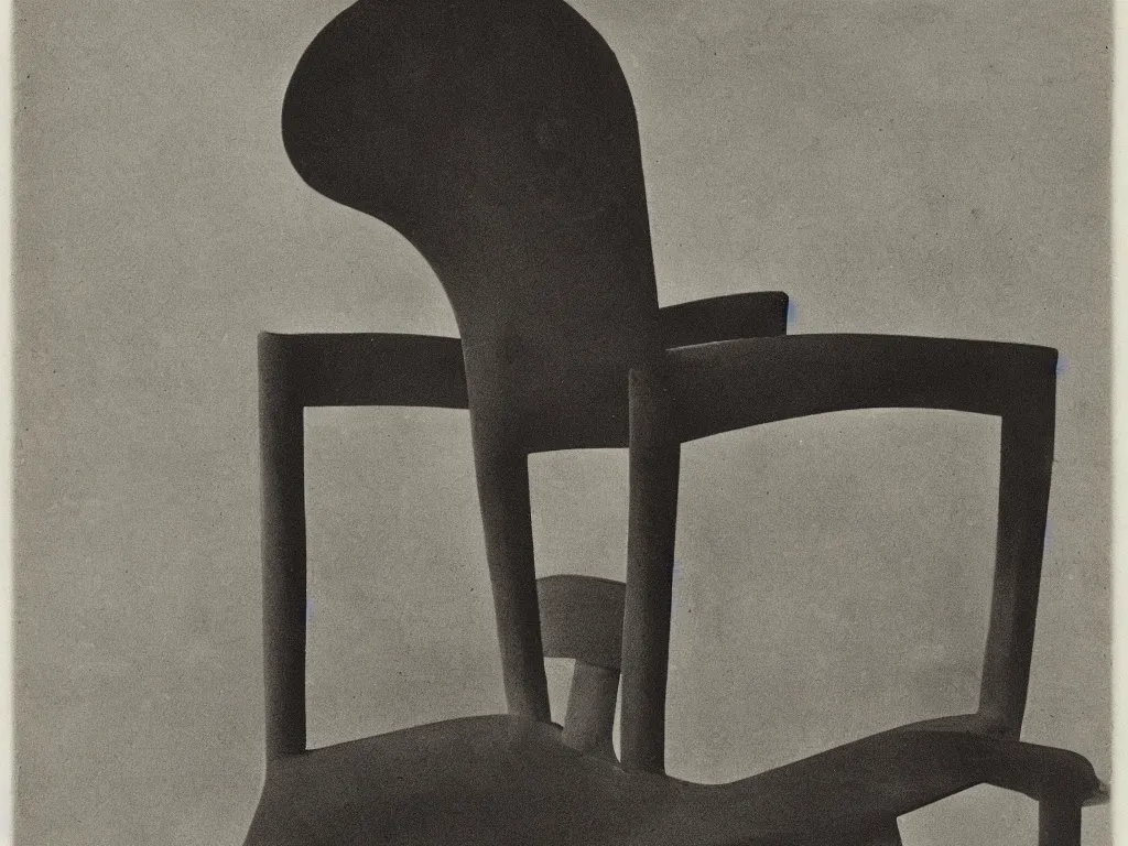 Image similar to luminescent gothic chair with ear. karl blossfeldt, morandi