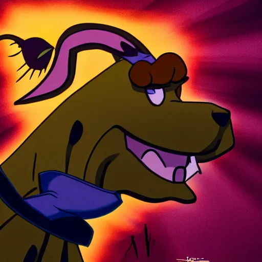 Prompt: scooby doo possessed by a demon