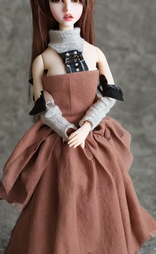 Image similar to dollfie in Sleeveless turtleneck baroque dress