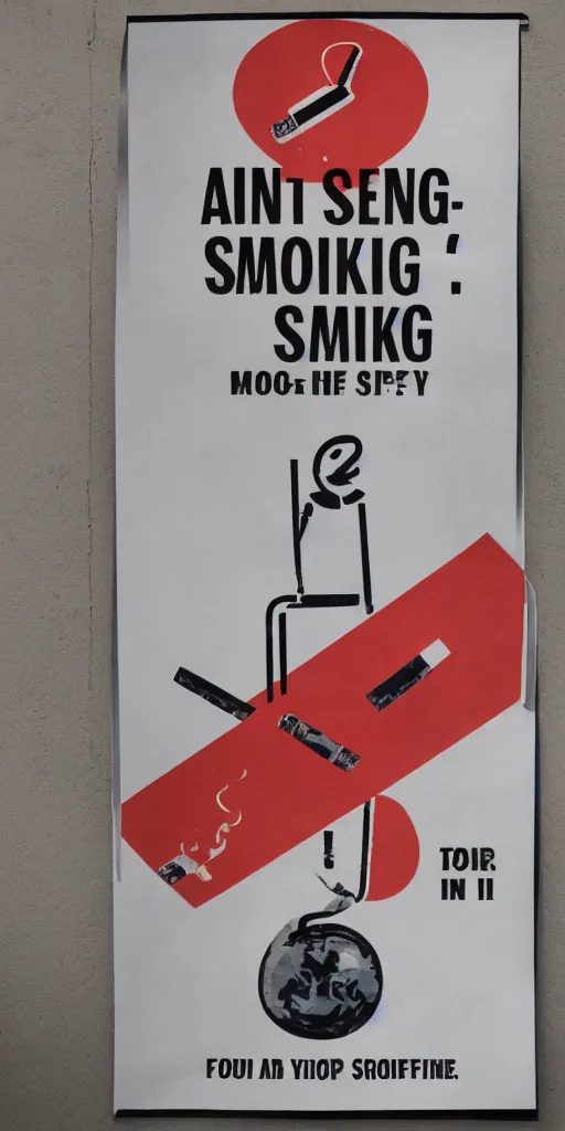 Image similar to a poster of anti - smoking