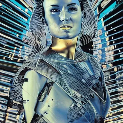 Image similar to a woman in a sci fi future, juxtapoz magazine