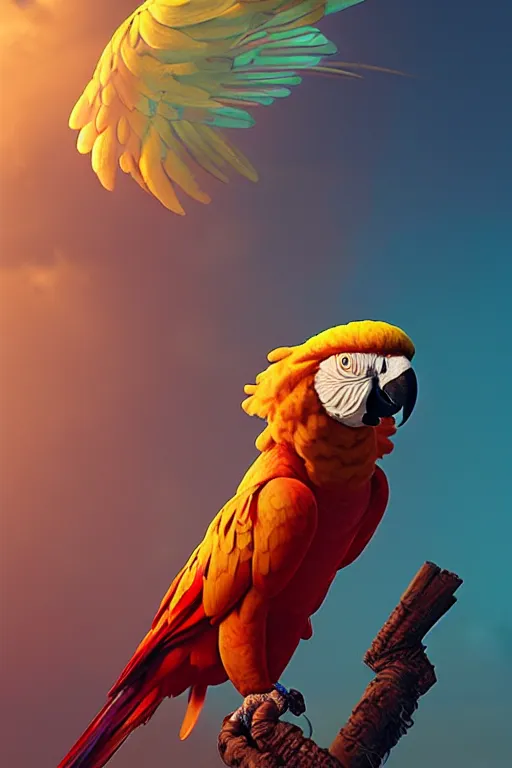 Prompt: parrot cockatoo cyborg, ultra hd, Painting By Simon Stalenhag, unreal 5, DAZ, hyperrealistic, octane render, dynamic lighting, intricate detail, summer vibrancy, cinematic