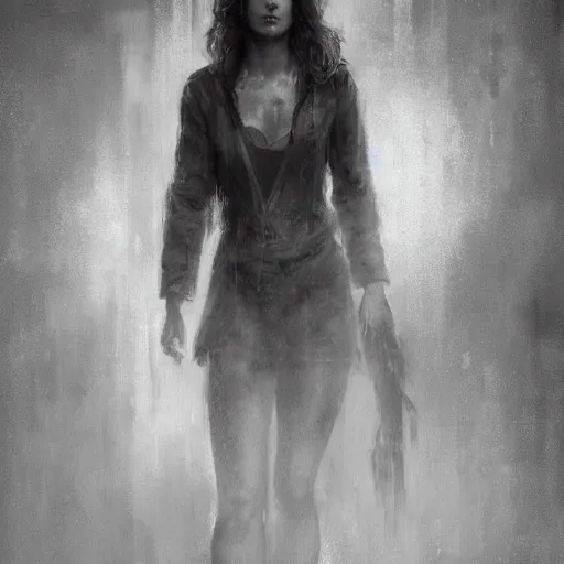 Image similar to hermione, hyperrealistic full figure, bladerunner street, art of elysium by jeremy mann and frank frazetta and alphonse mucha, fantasy art, photo realistic, dynamic lighting, artstation, full figure poster, volumetric lighting, very detailed face, 4 k, award winning