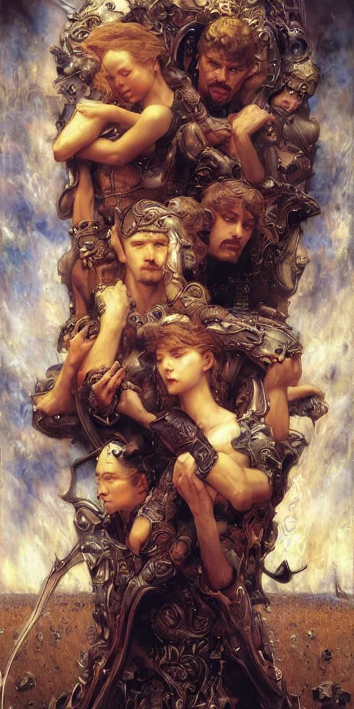 Image similar to epic masterpiece the meaning of life, by Edgar Maxence and Ross Tran and Michael Whelan, boris vallejo