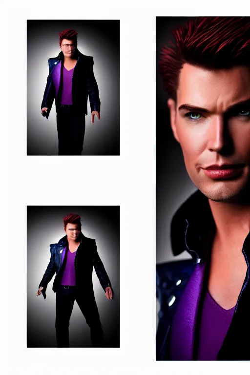 Image similar to full - length portrait of gambit x - man, fashion color studio lighting, 3 5 mm, close - up