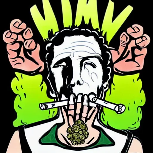 Image similar to human smoking weed