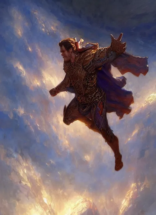 Prompt: Henry Caville ascending to Godhood, fantasy art by Donato Giancola, Craig Mullins, digital art, trending on artstation