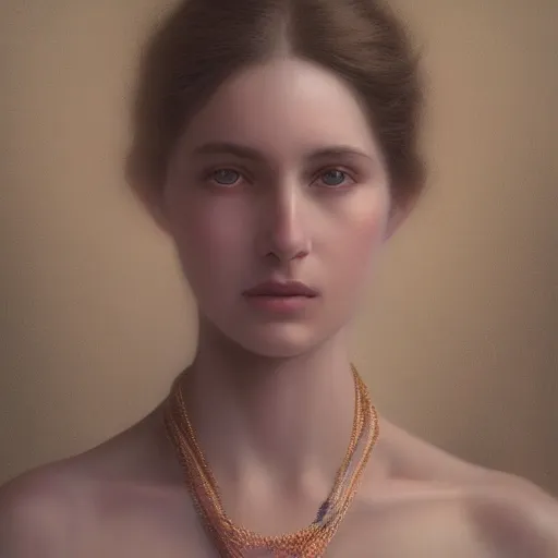 Image similar to photo portrait of a beautiful emotional female in soft light, symmetrical, centered, by edward robert hughes, annie leibovitz and steve mccurry, david lazar, jimmy nelsson, greg rutkowski, breathtaking, 8 k resolution, extremely detailed, beautiful, establishing shot, artistic, hyperrealistic, beautiful face, octane render