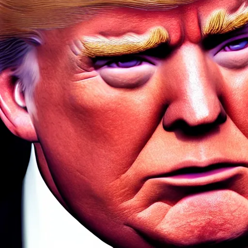 Image similar to a closeup shot of donald trump, dramatic lighting, cinematic, extremly high detail, photorealistic, cinematic lighting, artstation